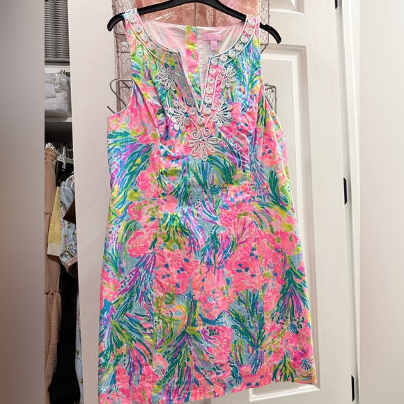 Lilly Pulitzer Gabby Shift Dress Fan Sea Print - Picture 6 of 9